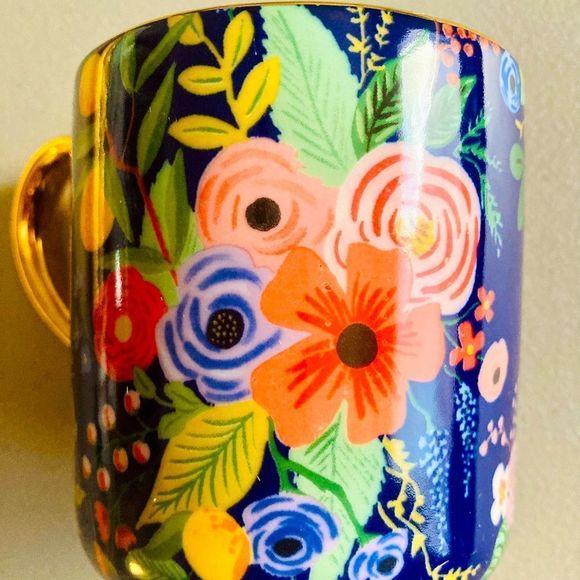 Rifle Paper Co. for Anthropologie Garden Party Monogram Mug Letter X - Picture 7 of 10